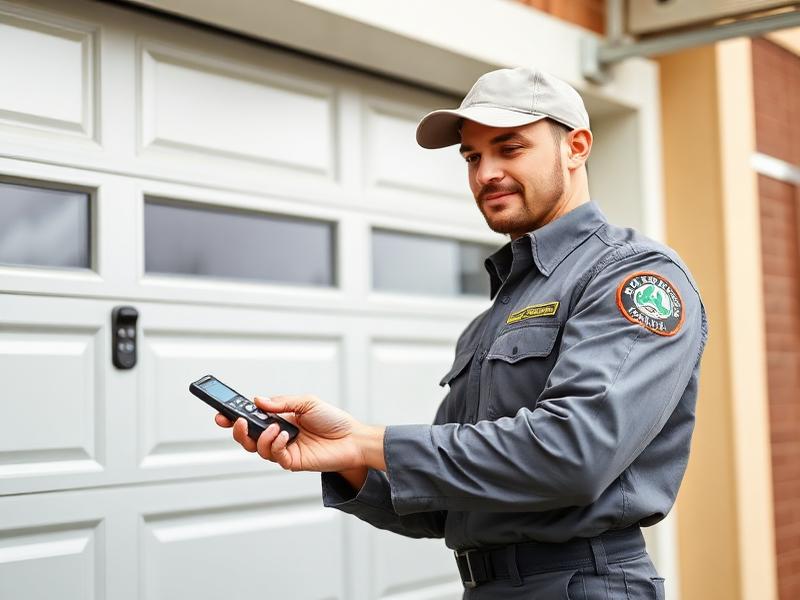 Vass Garage Doors professional technician programming garage door remote in Moore County NC